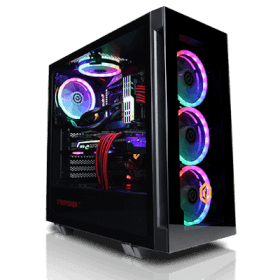 BLACK CYBERPOWERPC ONYXIA II 242W MID TOWER GAMING CASE (Case only)