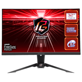 32" ASRock PHANTOM GAMING PG32QF2B 2560X1440 QHD 1ms 165Hz Gaming Monitor with AMD FreeSync