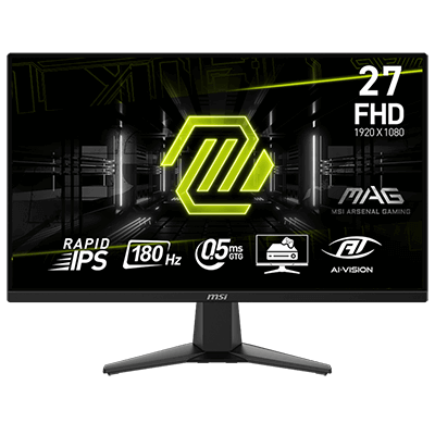 27" MSI MAG 275F 1920x1080 (FHD) Rapid IPS 0.5ms, 180Hz Adaptive Sync Gaming Monitor